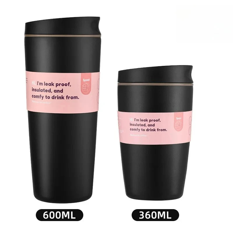 Double-Wall Insulated Coffee Tumbler with Leak-Resistant Lid