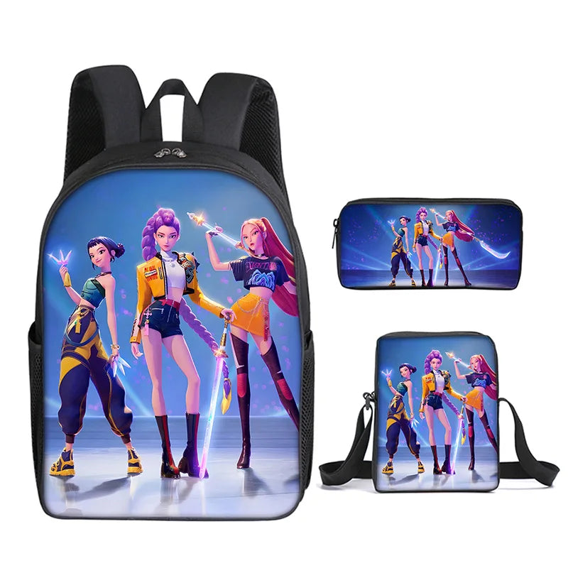 Kids' Cartoon School Backpack with Front Pocket