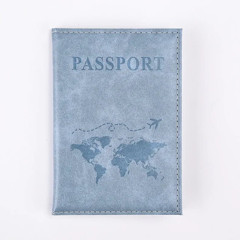 Cute Pink Leather Passport Holder with Card Slots