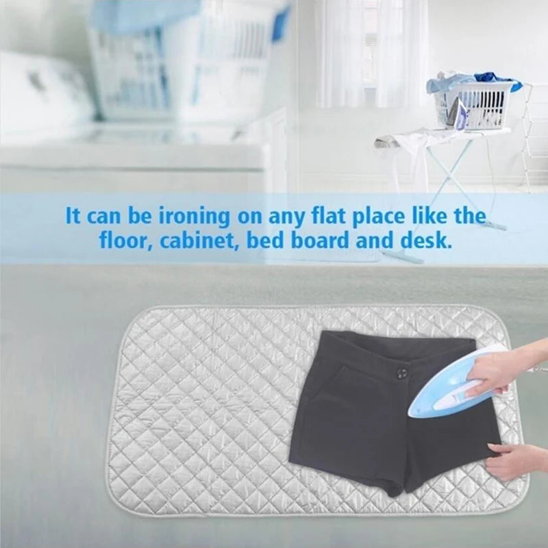Heat-Resistant Ironing Mat for Laundry Room and Travel