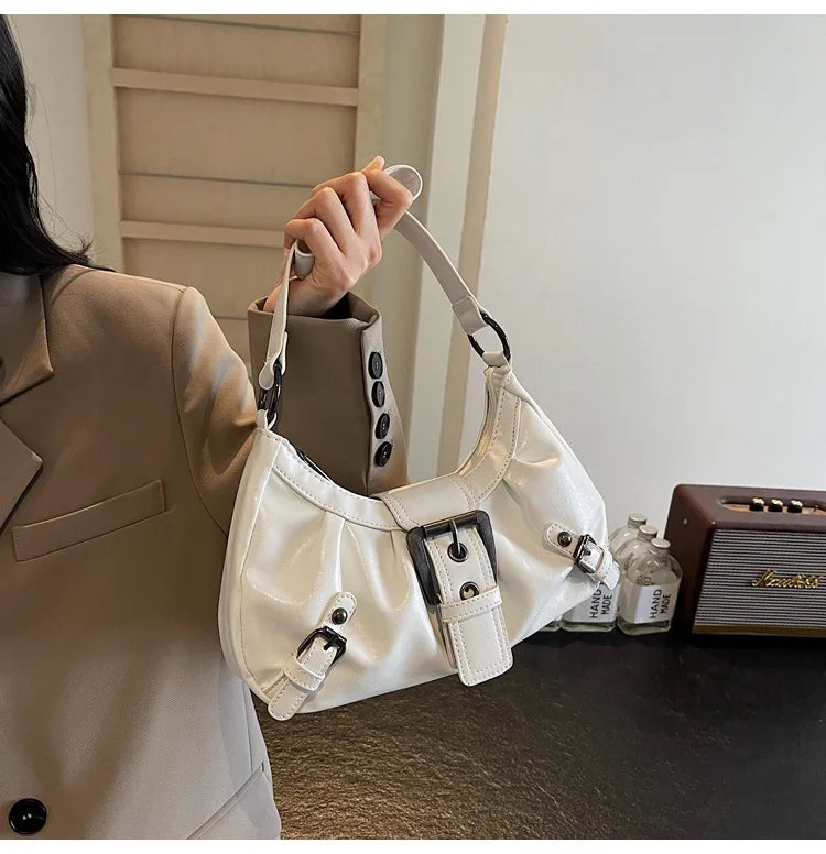 Y2K Retro Pleated Hobo Shoulder Bag