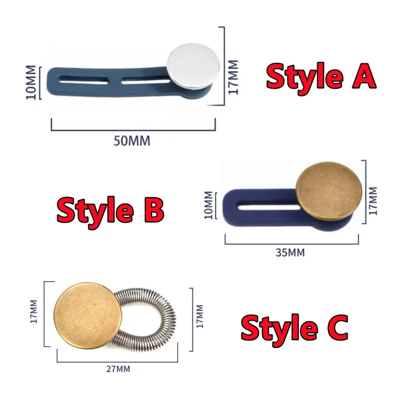 Metal Waistband Extender Buttons for Jeans and Pants