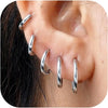 5-Piece Gold-Plated Huggie Hoop Earring Set