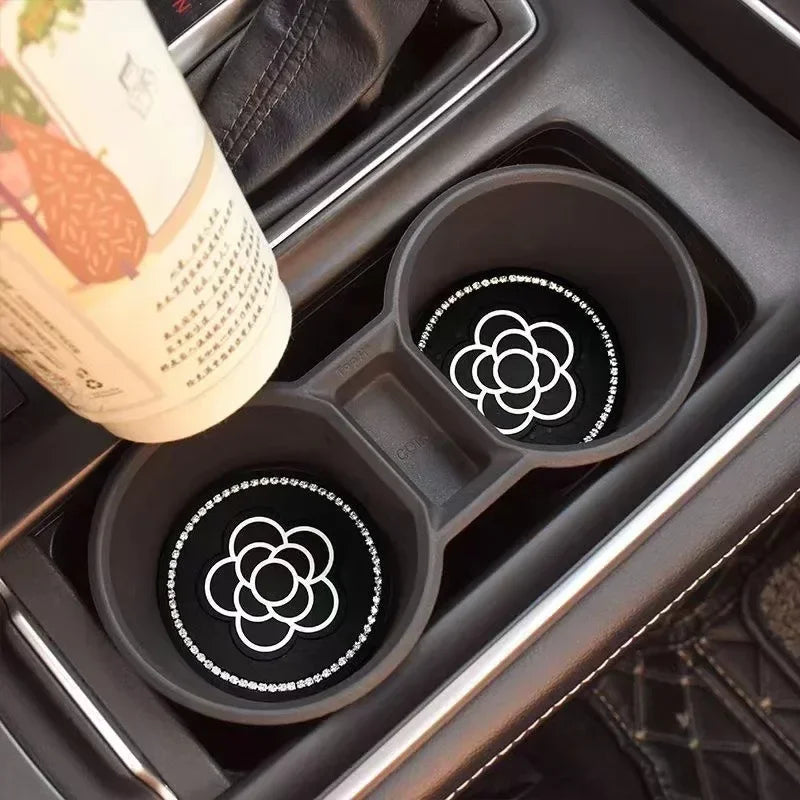 Non-Slip Silicone Car Cup Holder Coasters (Set of 2)