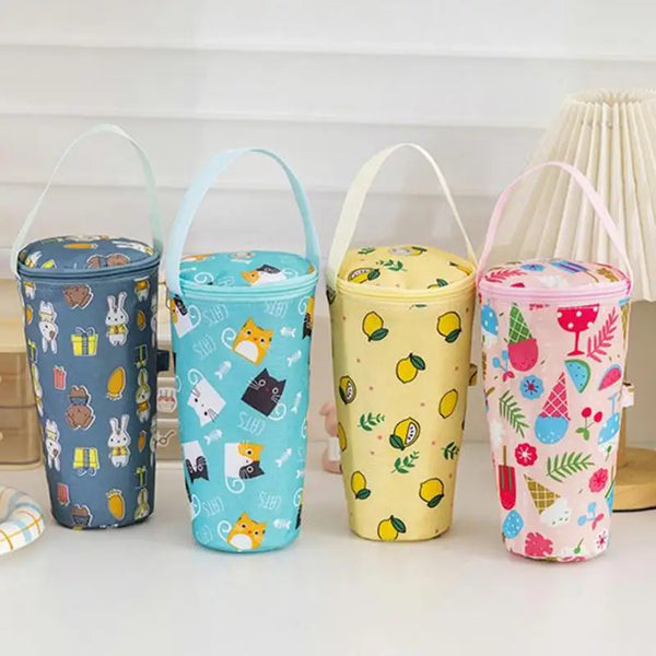 Insulated Tumbler Sleeve with Cartoon Print