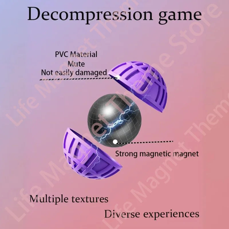 Silicone-Coated Magnetic Fidget Balls