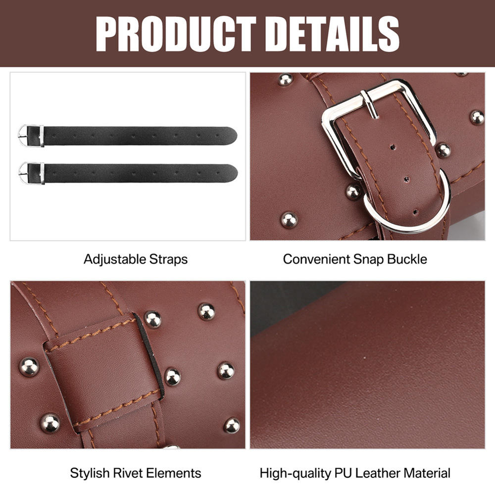Motorcycle PU Leather Utility Saddlebag