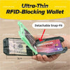 Slim RFID-Blocking Wallet with Removable Money Clip