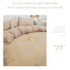 100% Cotton Duvet Cover Set with Plaid Stripe – Breathable & Skin-Friendly