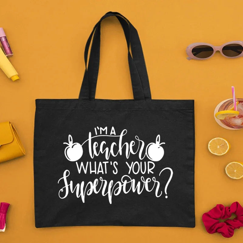 Sac Tote en Toile Durable pour Enseignants