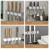 Wall-Mounted Mop and Broom Holder with Adhesive Mount