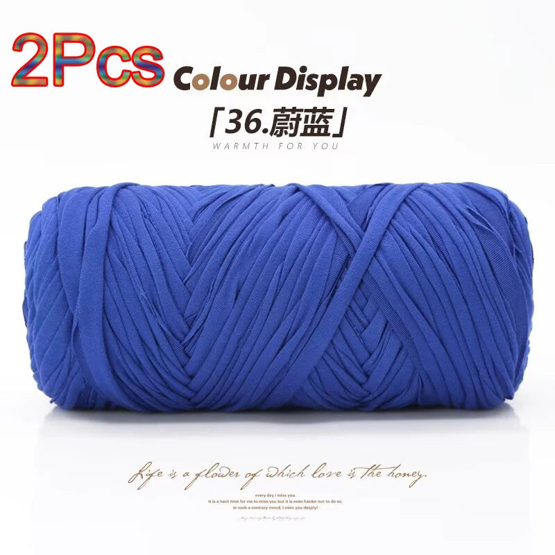 Elastic T-Shirt Yarn for Crochet and Knitting (2-Pack, 50m Each)