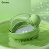 Brosse de bain en silicone pour animaux avec distributeur de savon