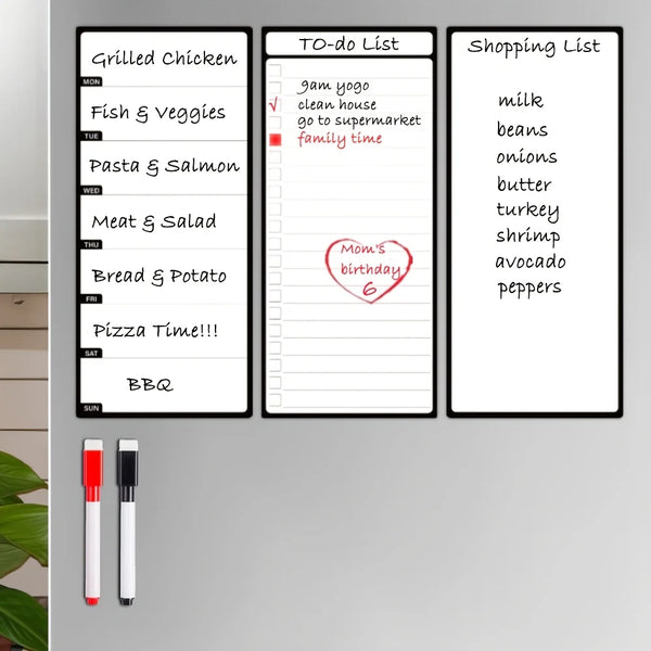 Magnetic Dry Erase Board Set for Refrigerator