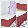 Luxurious Three-Layer Ruffle Waterfall Bed Skirt with Wrap-Around Elastic