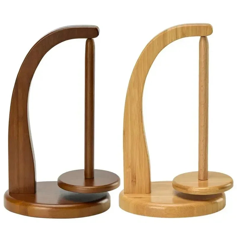 Magnetic Wooden Yarn Holder with Rotating Spindle