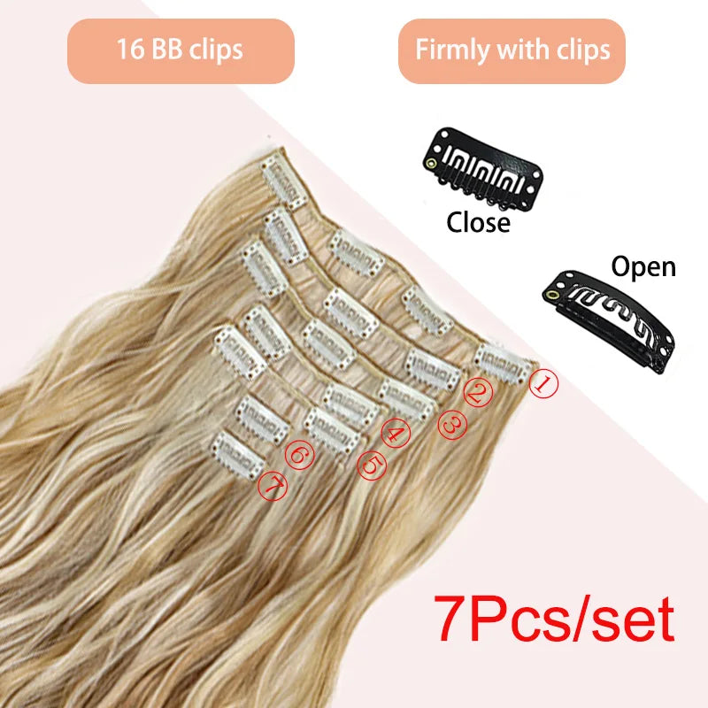 Ensemble d'Extensions de Cheveux Clip-In Premium