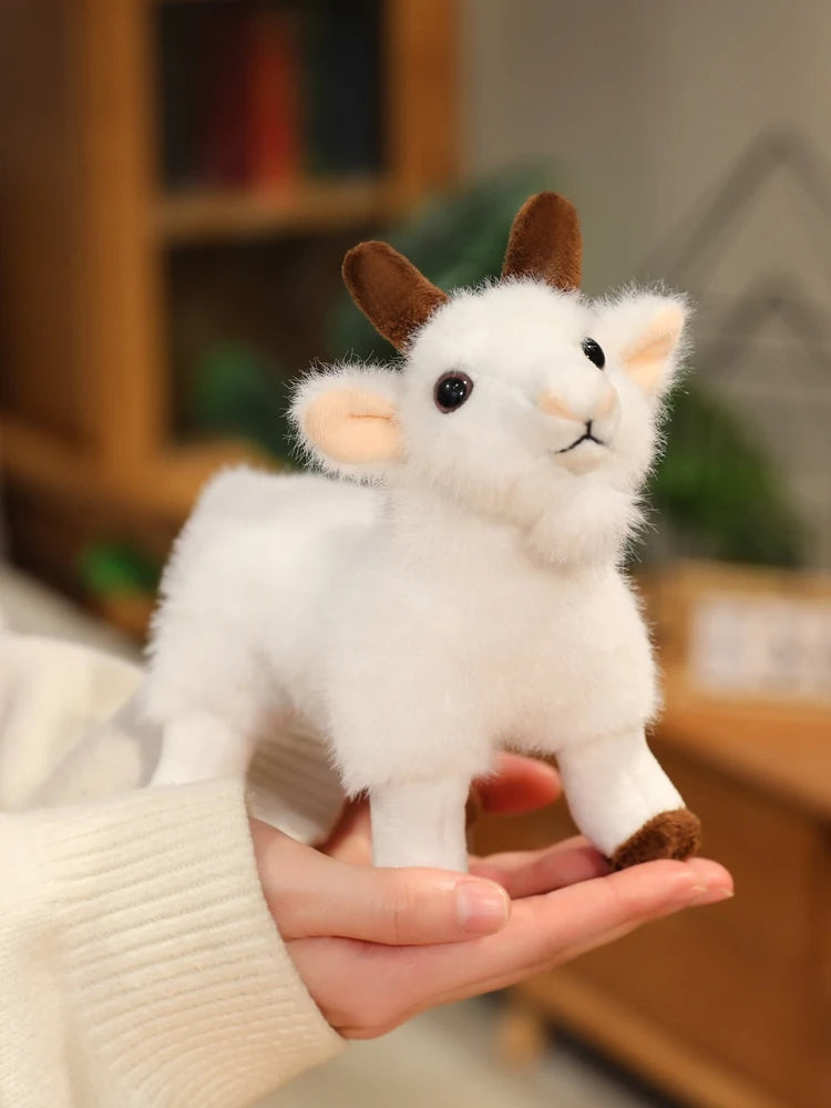 Realistic Goat Plush Toy - Soft Stuffed Animal for Kids