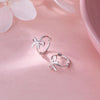 Sterling Silver Bow Hoop Earrings