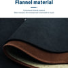 A close-up of a dark gray flannel material product rolled up, showing its texture and color variation.