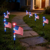 Solar-Powered American Flag Stake Lights (8-Pack)