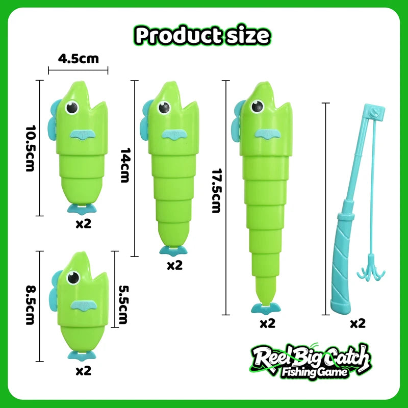 Telescoping Fishing Battle Game for Two Players