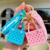 Silicone Beach Basket Keychain Charm