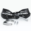 Black Acerbis motorcycle handguards with aluminum mounting hardware.