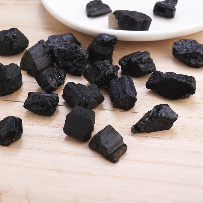 Natural Black Tourmaline Raw Stone Specimen