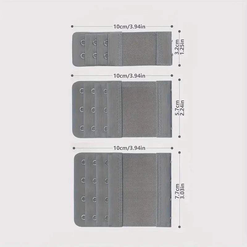 Adjustable Bra Extenders with Flexible 2, 3, or 4 Hook Options