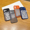 Frosted Clear Magnetic Case for iPhone with Non-Slip Bumper