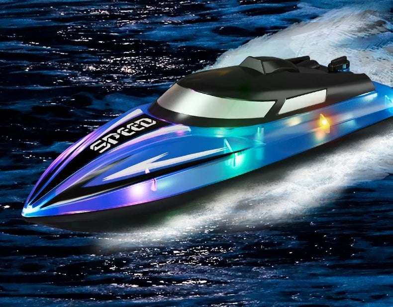 High-Speed Remote Control Speedboat with Double Propellers