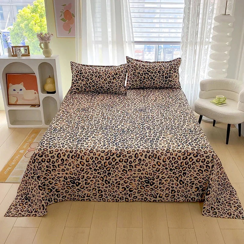 Red Floral Printed Flat Bed Sheet – Soft & Breathable