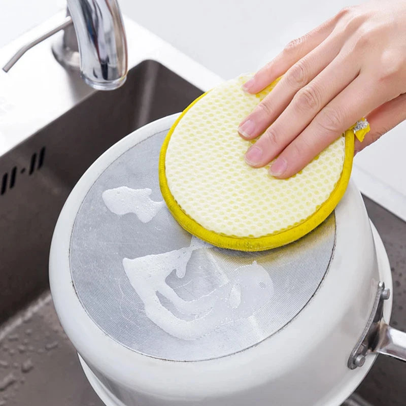 Double-Sided Dish Scrub Sponges for Kitchen Cleaning