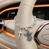 Crystal Angel & Cross Car Charm