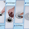 Universal Stainless Steel Sink Drain Filter with Spring-Loaded Stopper