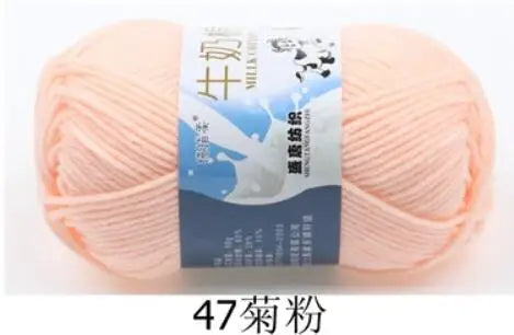 Milk Cotton Crochet Yarn – Soft, Durable Knitting Thread in 91 Colors