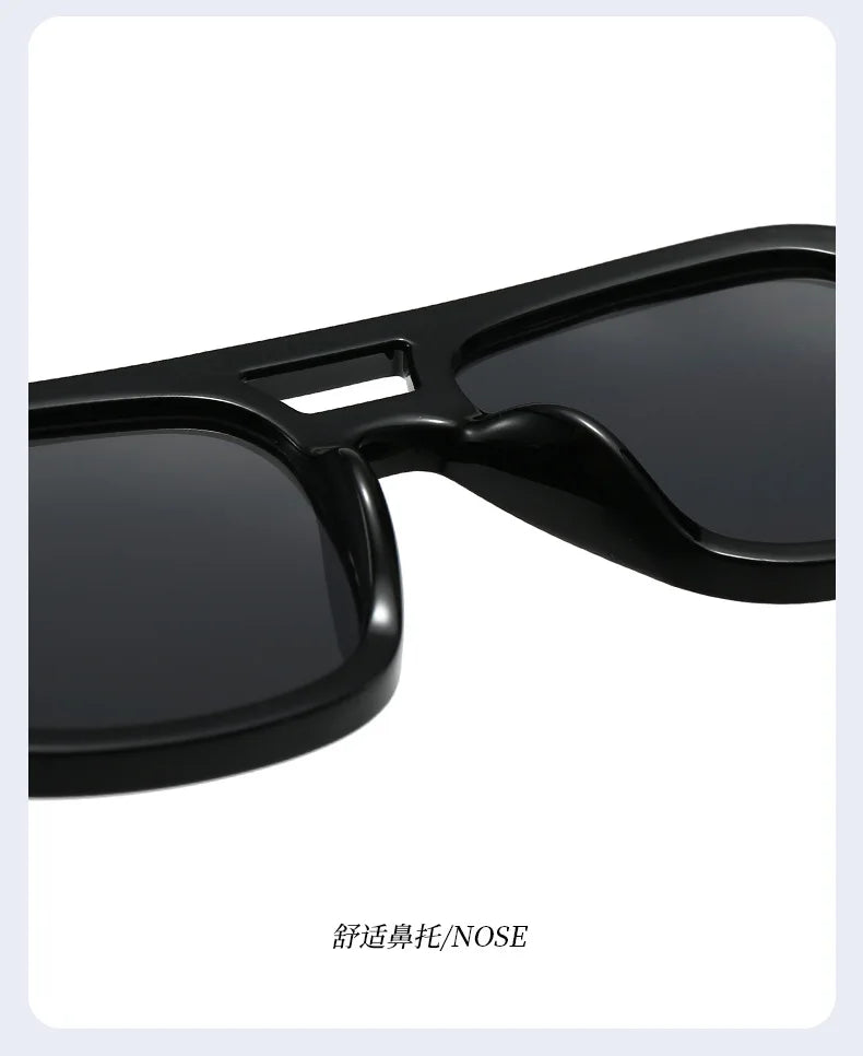 Retro Square Leopard Print Sunglasses for Women