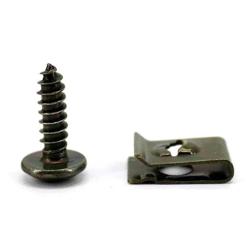 Self-Tapping U-Type Clip Fasteners with Screws for Vehicles