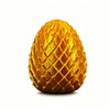 A golden, textured egg-shaped fidget toy for stress relief.