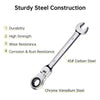 Reversible Ratchet Wrench with 180° Pivoting Head