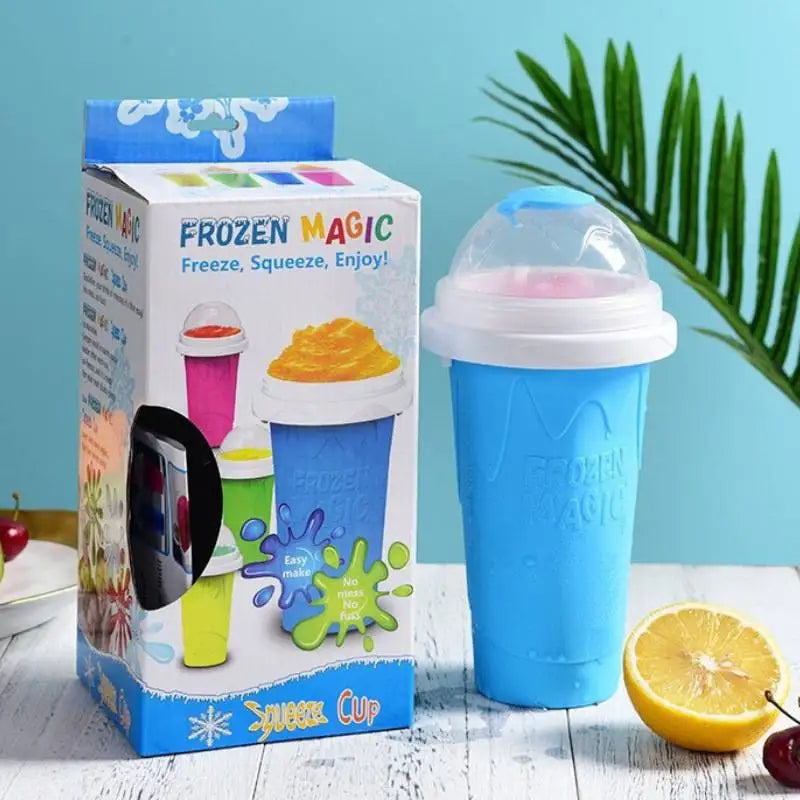Portable DIY Slushy Maker Cup with Lid and Straw