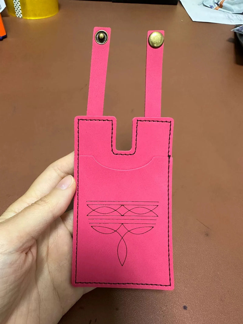 Vintage Western Boot Wallet with Snap Closure