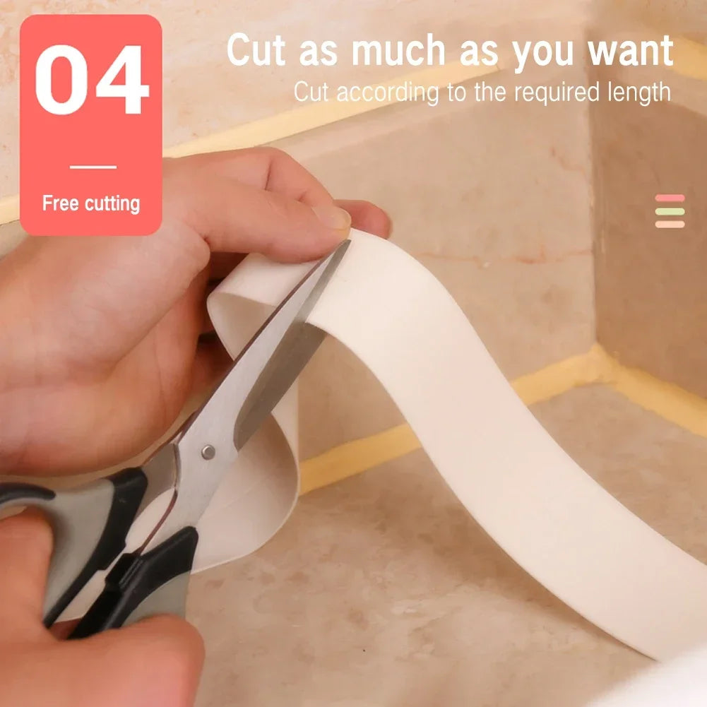 Self-Adhesive Waterproof Sealing Tape for Bathroom & Kitchen Edges