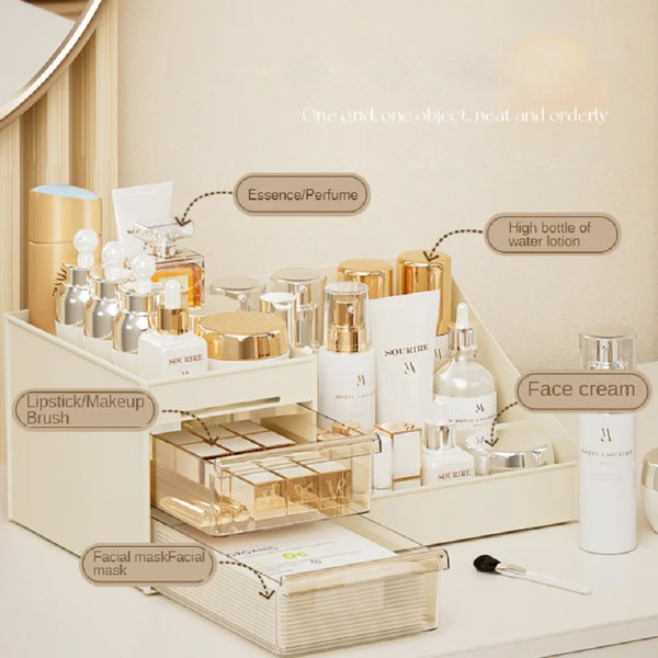 Clear Acrylic Makeup Organizer with Sliding Drawers