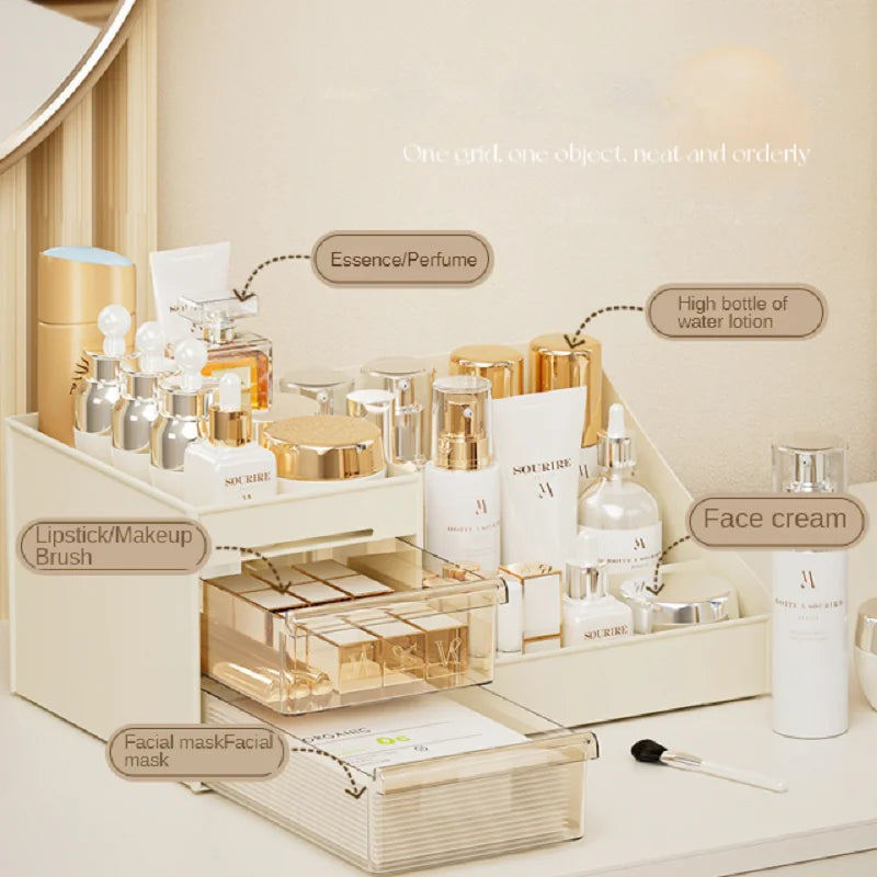 Clear Acrylic Makeup Organizer with Sliding Drawers