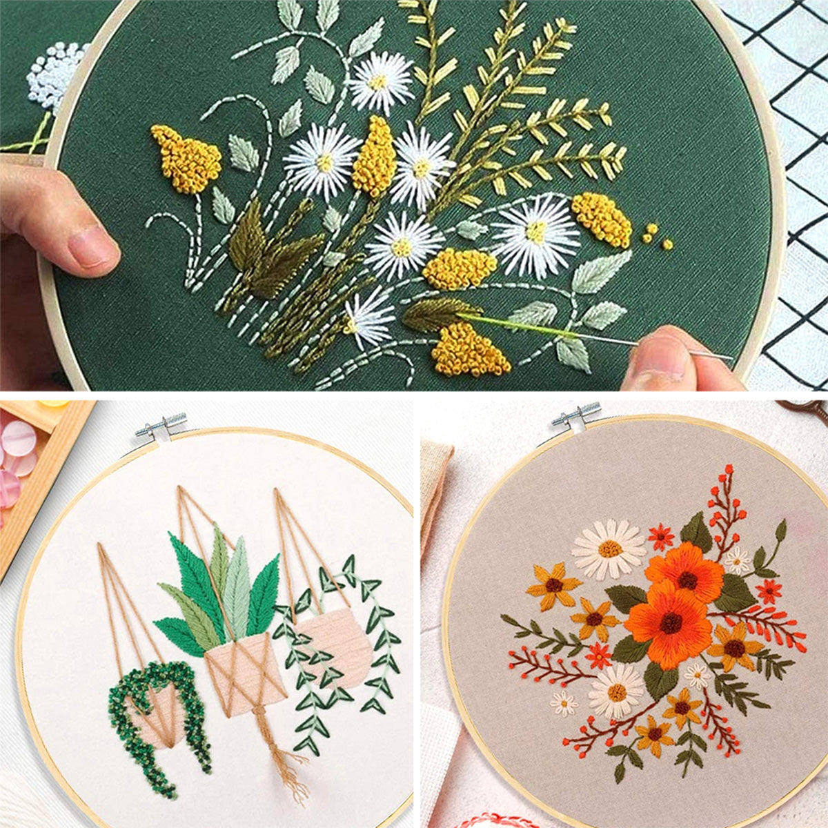 Embroidery Stitch Practice Kit with 30 Stitches for Beginners