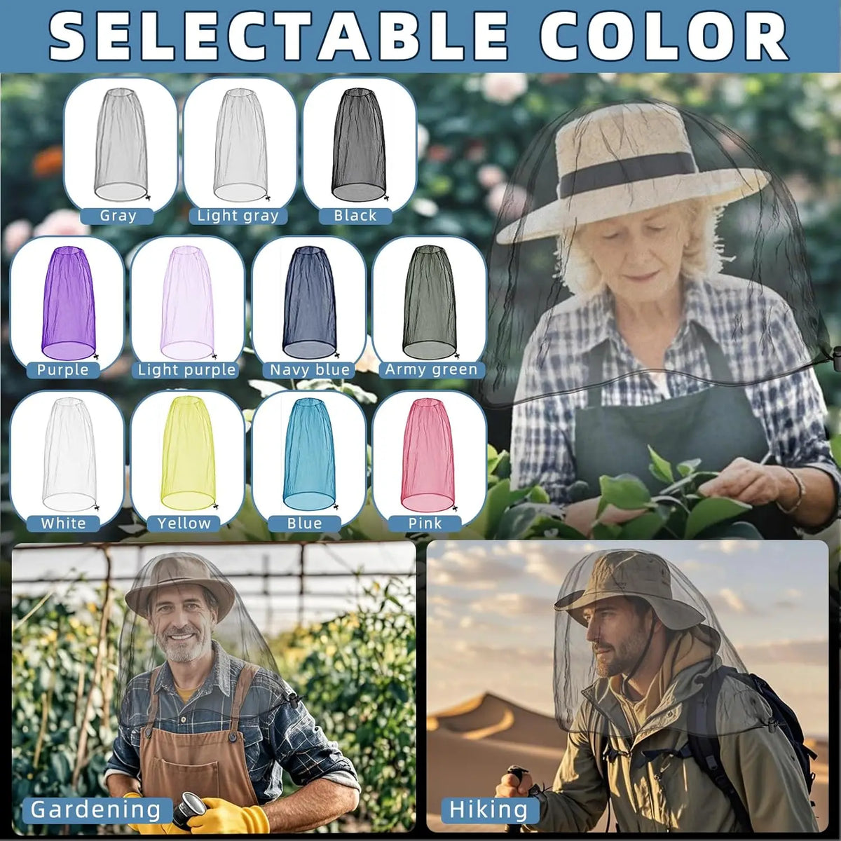 Mosquito-Proof Fishing Cap with Breathable Mesh Face Shield
