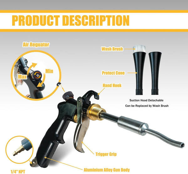 High-Pressure Air Blow Gun for Car Detailing