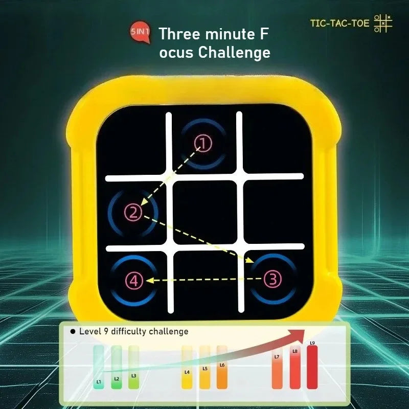 Electronic Chess & Tic-Tac-Toe Board for Family Brain Games